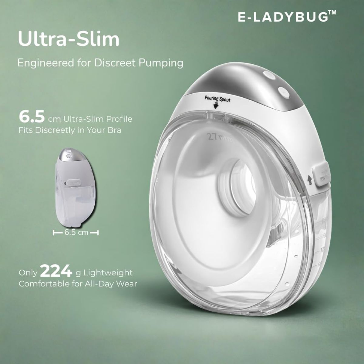 Haakaa E-Ladybug Wearable Electric Breast Pump - 2PK - Leak-Resistant & Travel-Friendly