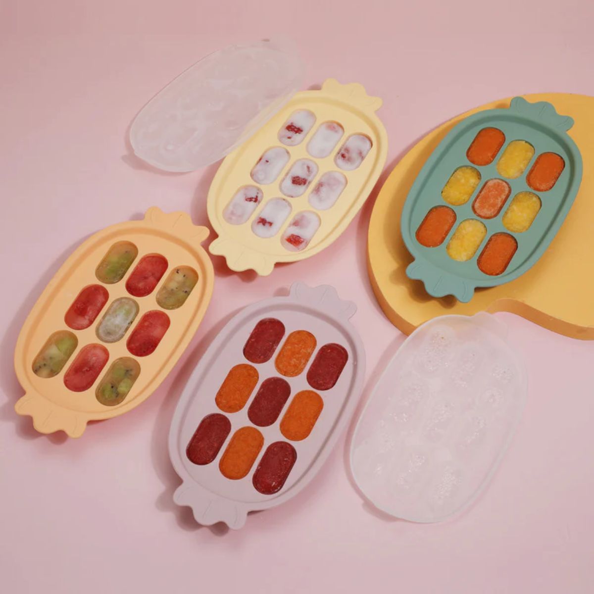 Haakaa Silicone Nibble Tray - Blush - Encourages Independent Feeding