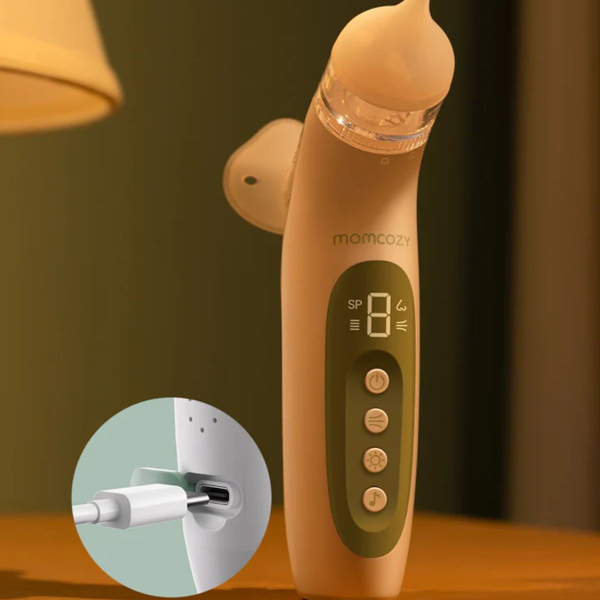Momcozy BreezyClear 2-in-1 Electric Nasal Aspirator - Easy to Clean & Recharge