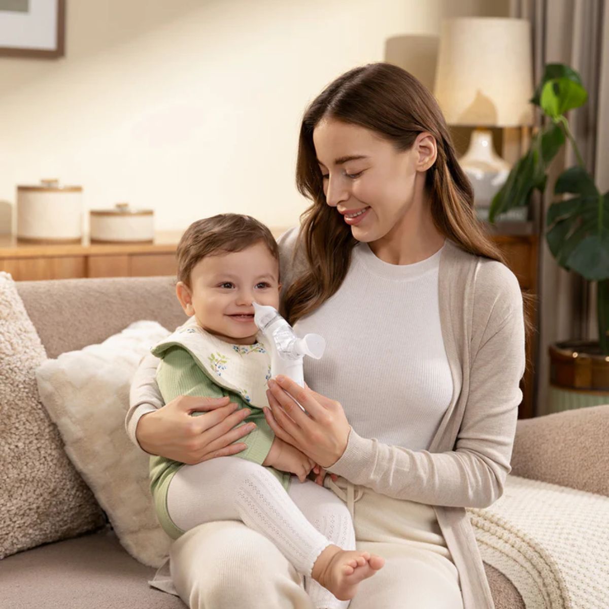 Momcozy BreezyClear 2-in-1 Electric Nasal Aspirator - Powerful Yet Gentle Relief