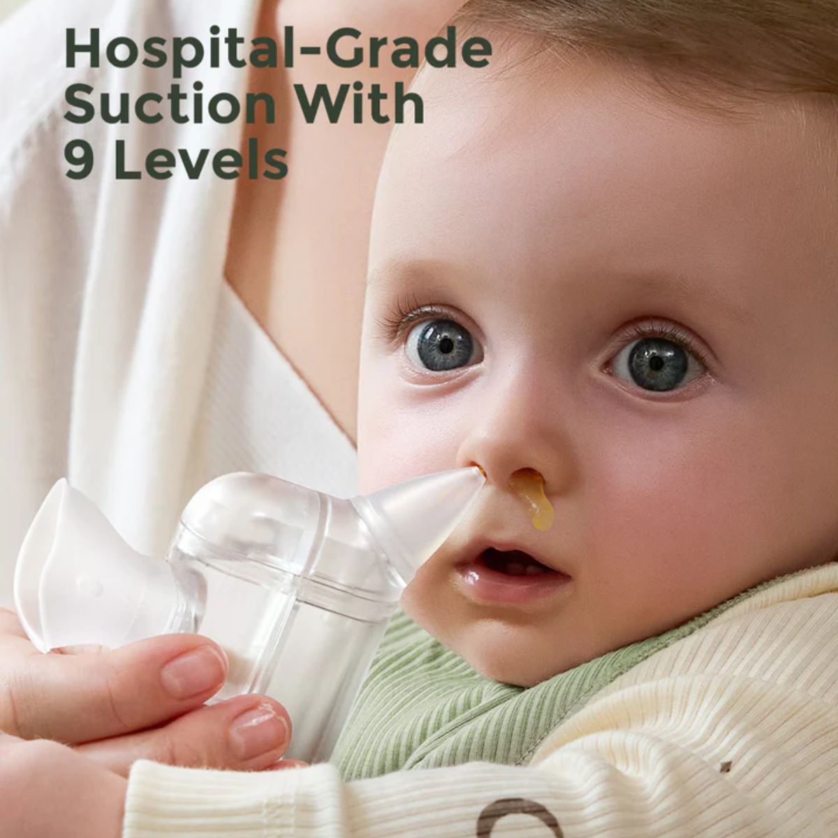 Momcozy BreezyClear Pro 2-in-1 Electric Nasal Aspirator - Hospital-Grade Suction Power